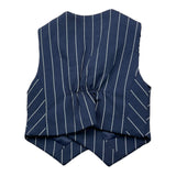 Emanuel Pris Solid Color Vest With Blue Stripe Pattern For Boys