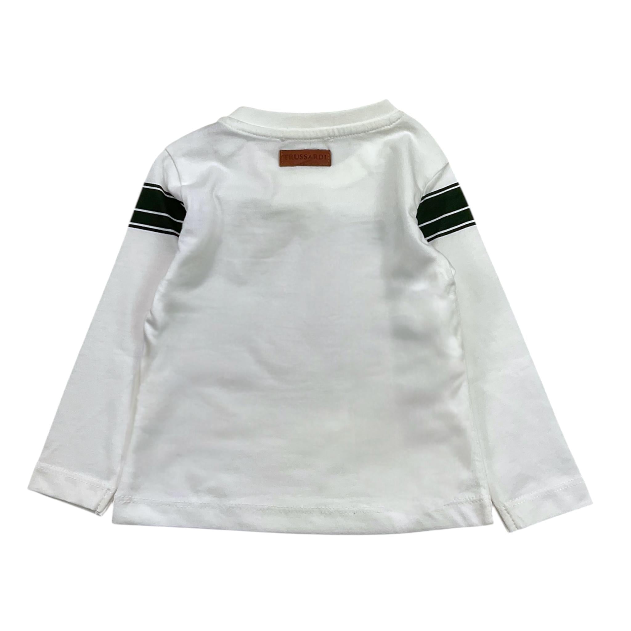 TRUSSARDI shirt girocollo tinta unita con stampa Bianco per Neonato TIA24111TSN BIANCO TRUSSARDI 