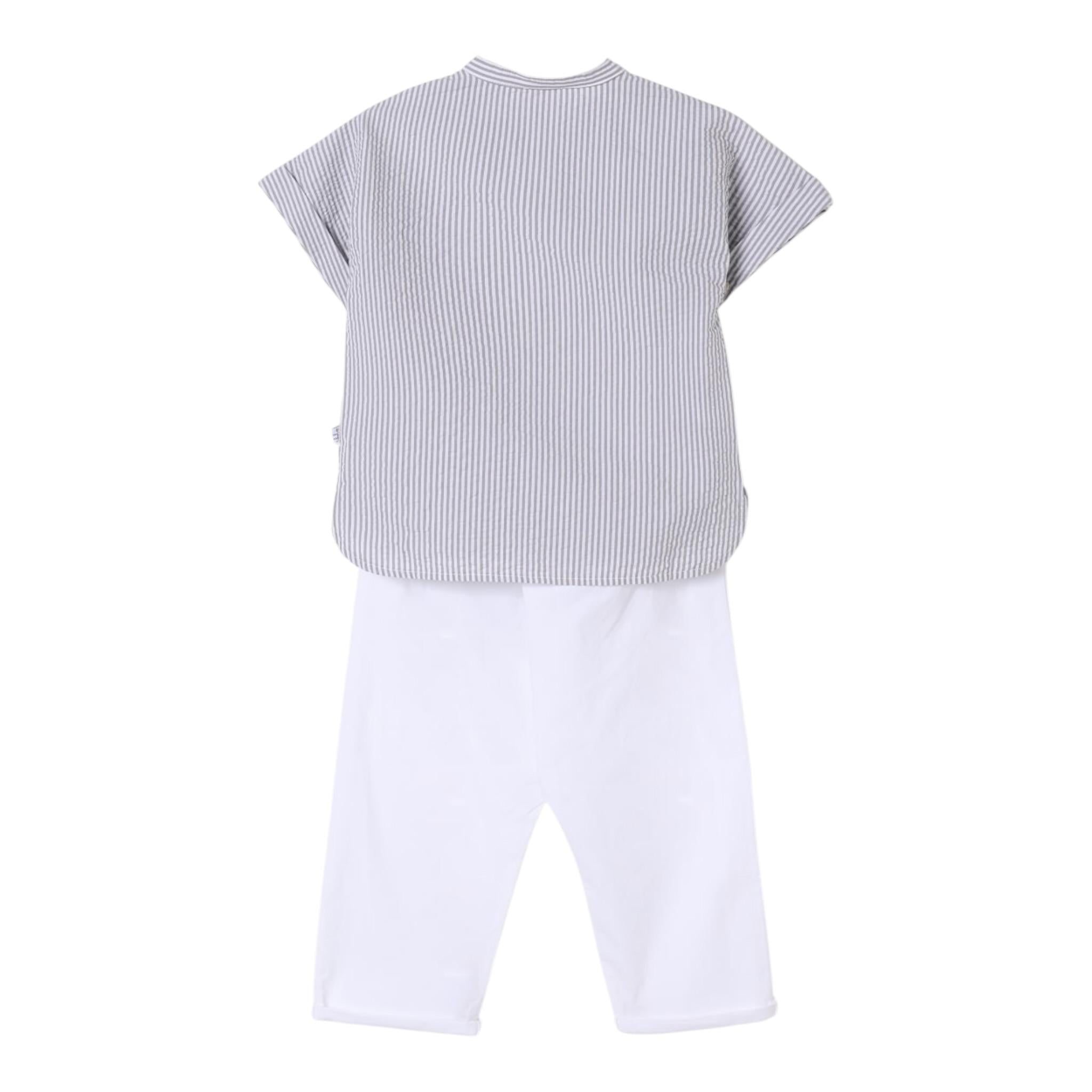 Il Gufo Completo 2 Pezzi Camicia-Pantalone per Bambino P25DP473C1080 BIANCO IL GUFO 