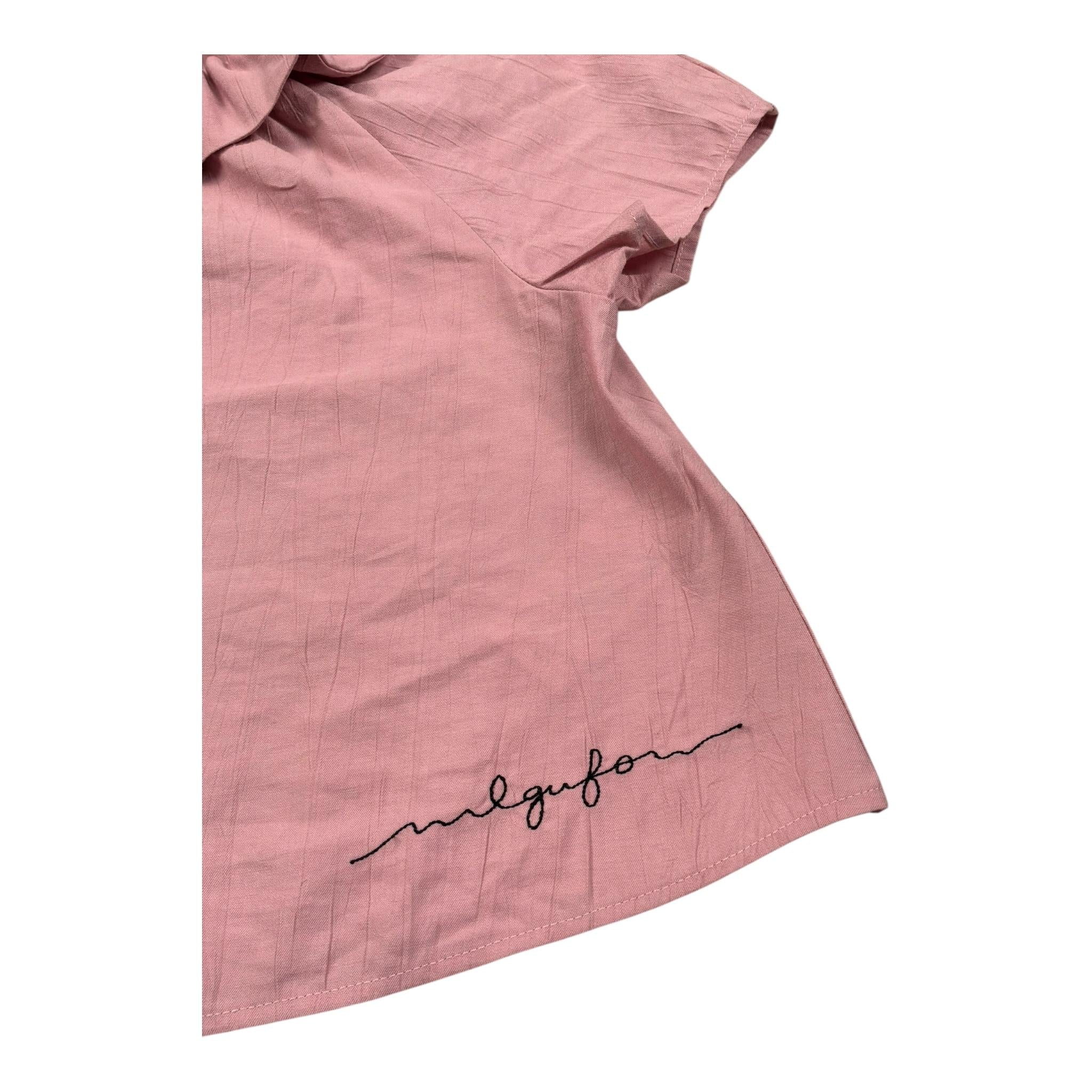 Il Gufo Camicia Mezza Manica Tinta Unita per Bambina P25CC107R0004 ROSA IL GUFO 