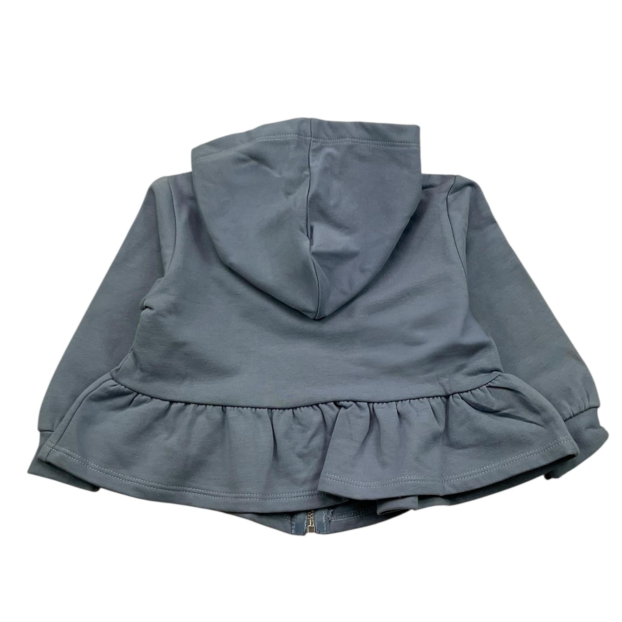 PLEASE felpa con zip e cappuccio tinta unita Azzurro per Neonata LK16042G65 AZZURRO PLEASE 