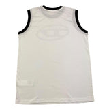 Diesel Crew Neck Tank Top Solid Color With Print White For Boys