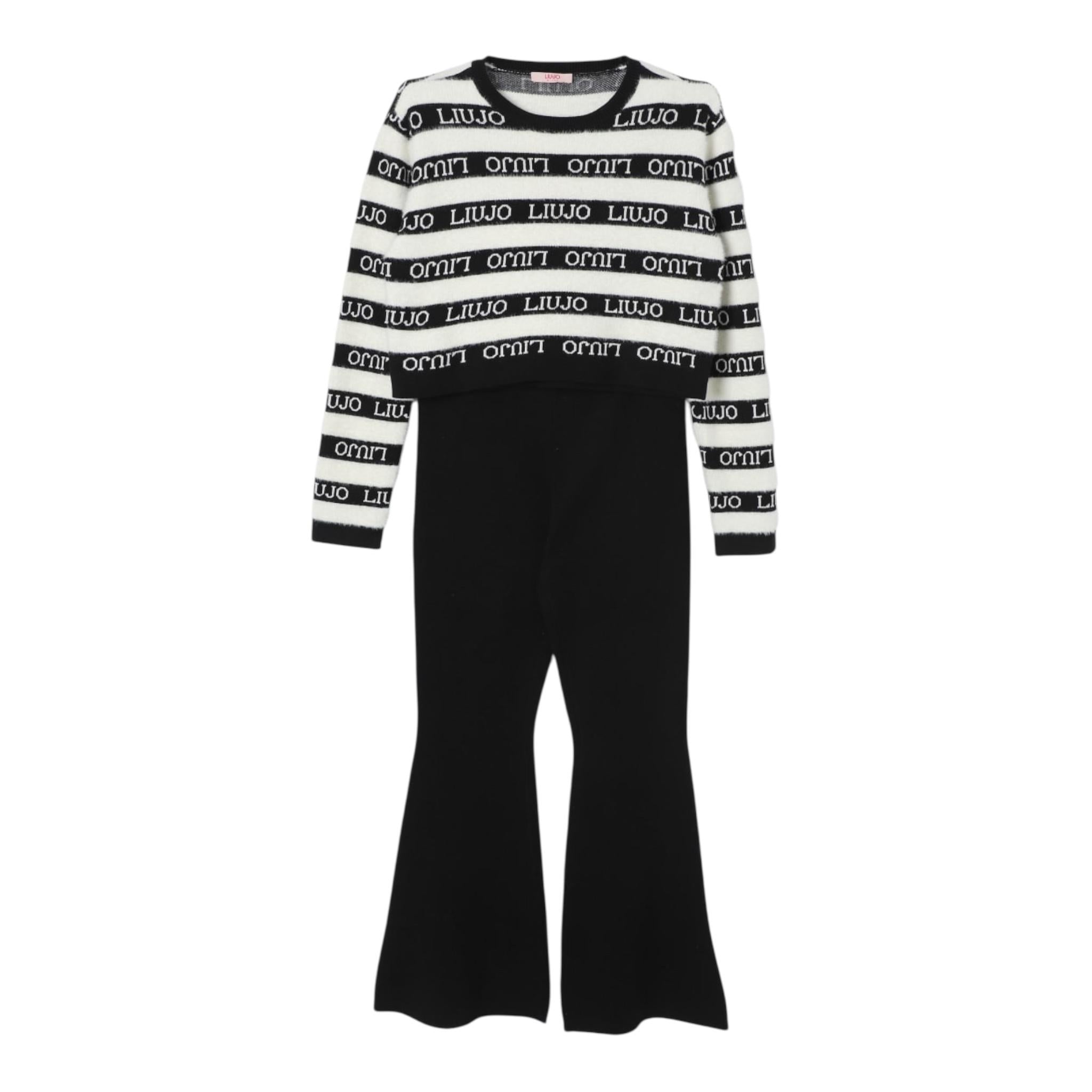 LIU JO completo 2 pezzi maglia-pantalone modello zampa Bianco/nero per Bambina GF413555 BIANCO/NERO LIU JO 