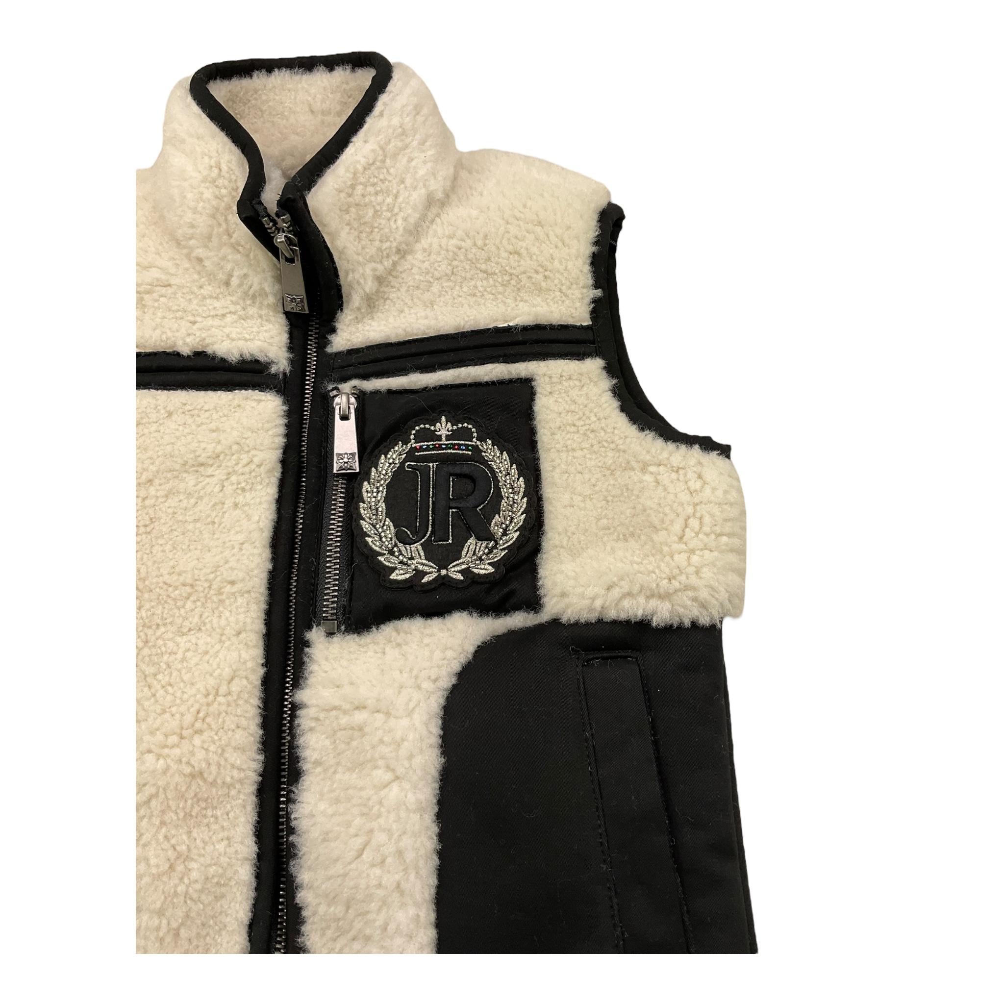 JOHN RICHMOND gilet montone bicolore Nero per Bambino RBA2513GT NERO JOHN RICHMOND 