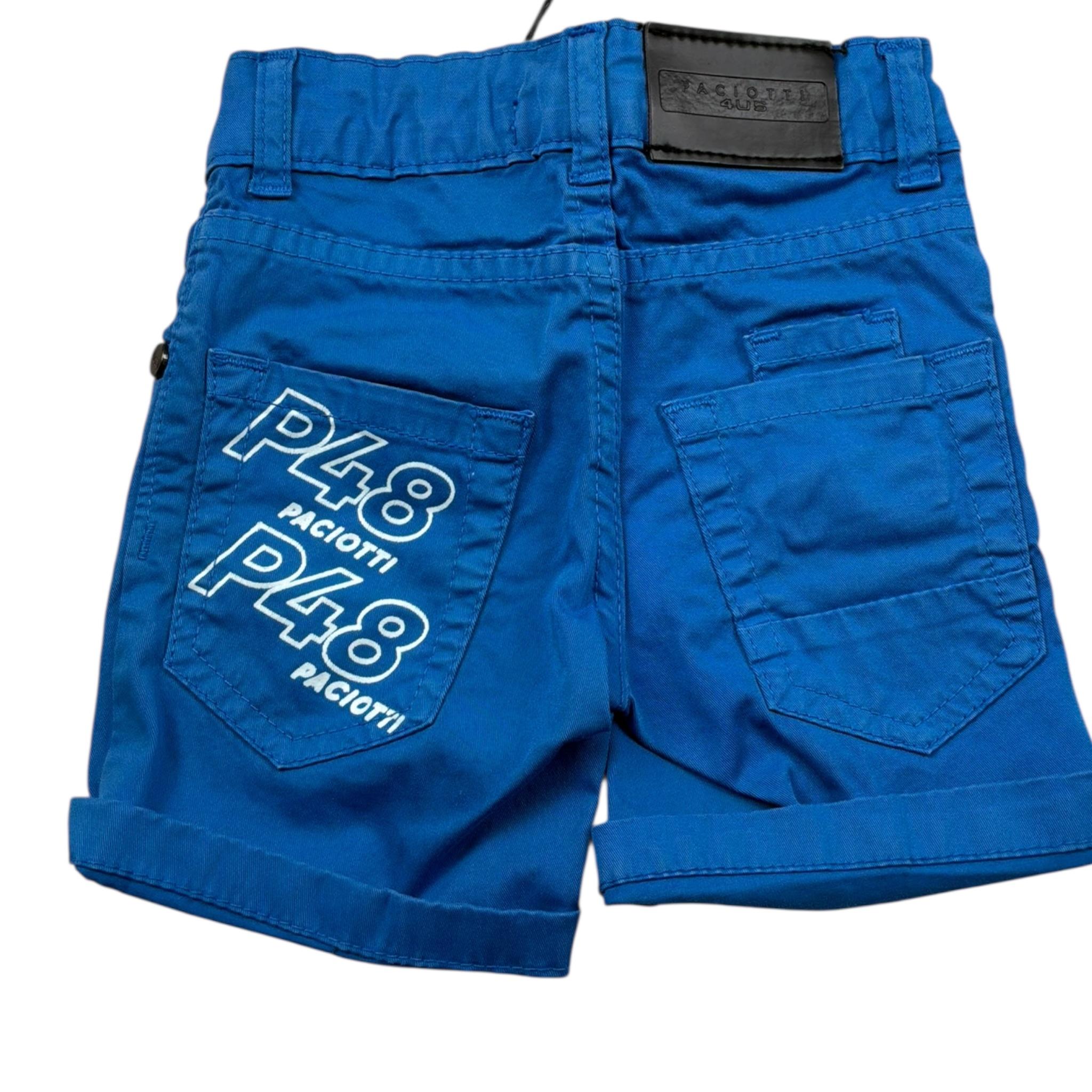 Cesare Paciotti Bermuda Tinta Unita con Girovita Regolabile per Neonato BMP0125B COBALTO CESARE PACIOTTI 