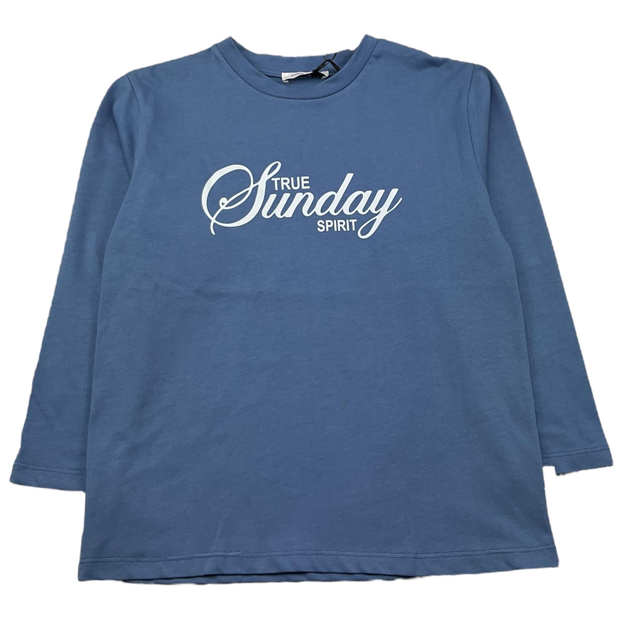 PAOLO PECORA shirt girocollo tinta unita con logo Azzurro polvere per Bambino PP4131 AZZURRO POLVERE PAOLO PECORA 