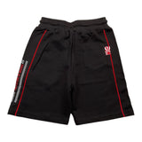 Kejo Bermuda Solid Color Fleece Printed Black For Boys