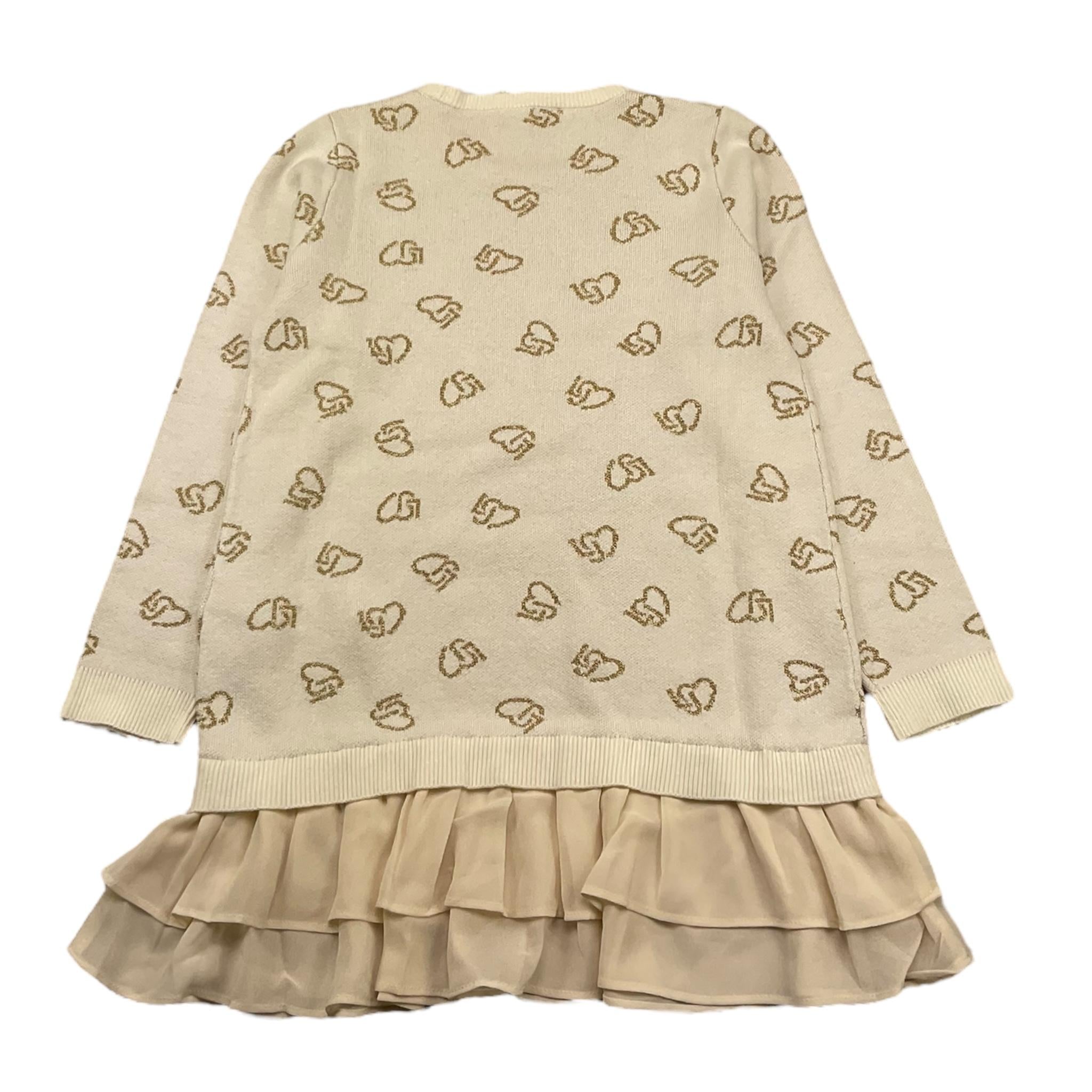 LIU JO abit manica lunga tinta unita con stampe in contrasto Panna per Bambina GF4041J PANNA LIU JO 