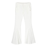 Miss Blumarine Pantalone Tinta Unita Modello Zampa per Bambina IA4020 PANNA MISS BLUMARINE 