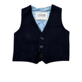 Cesare Paciotti Gilet Tinta Unita con Bottoni per Neonato GLP1126B BLU CESARE PACIOTTI 