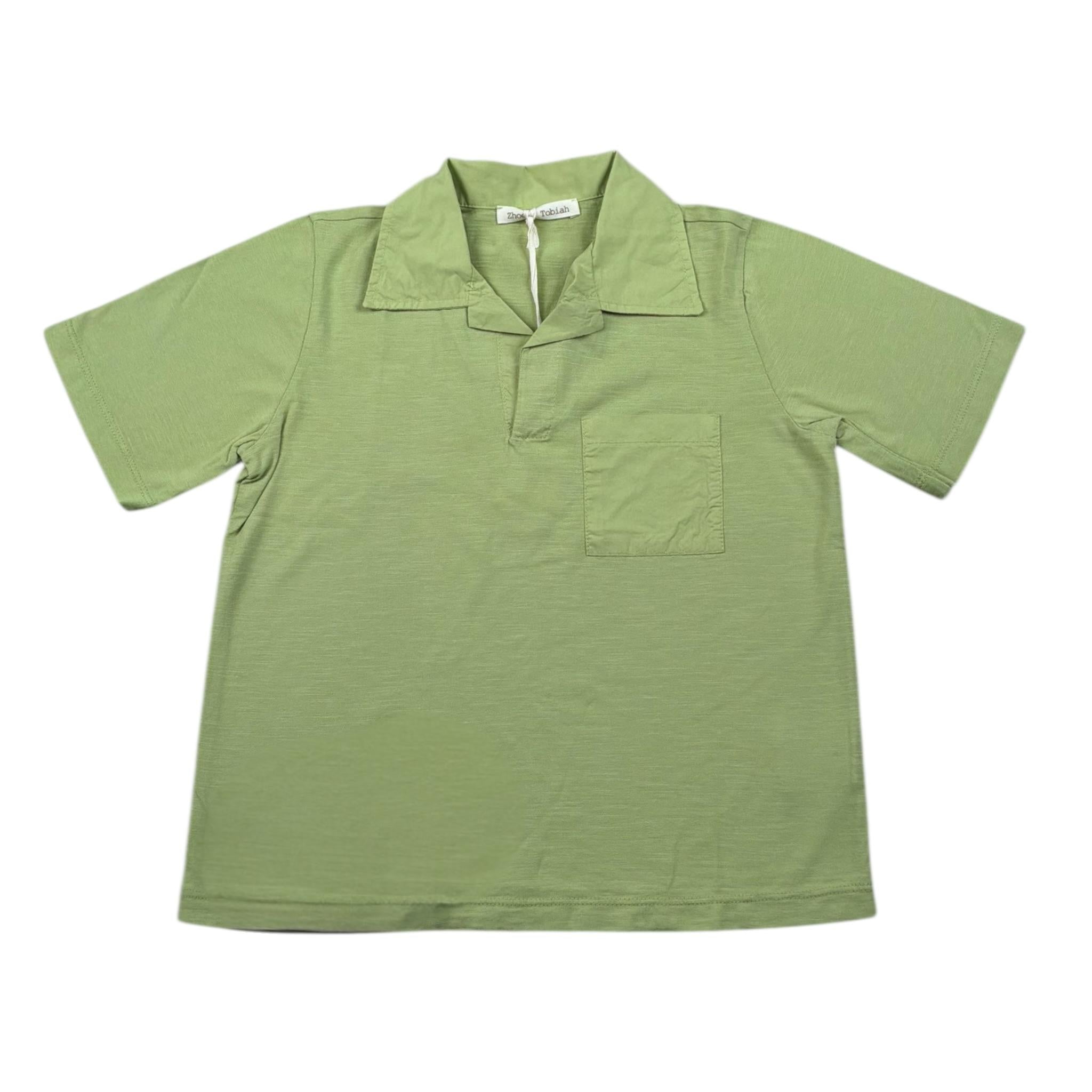 Zhoe & Tobiah Polo Mezza Manica Tinta Unita per Bambino BSE18MJ VERDE ZHOE & TOBIAH 
