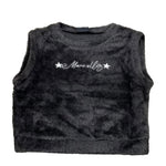 MARC ELLIS gilet in pelliccia tinta unita con logo Nero per Bambina JMJWA00231 NERO MARC ELLIS 