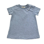 Trussardi T-Shirt Girocollo Tinta Unita con Logo per Neonato TIP26112TS AZZURRO TRUSSARDI 