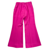 Miss Blumarine Solid Color Trousers With Elastic Waist Flared Model Fuchsia For Girls