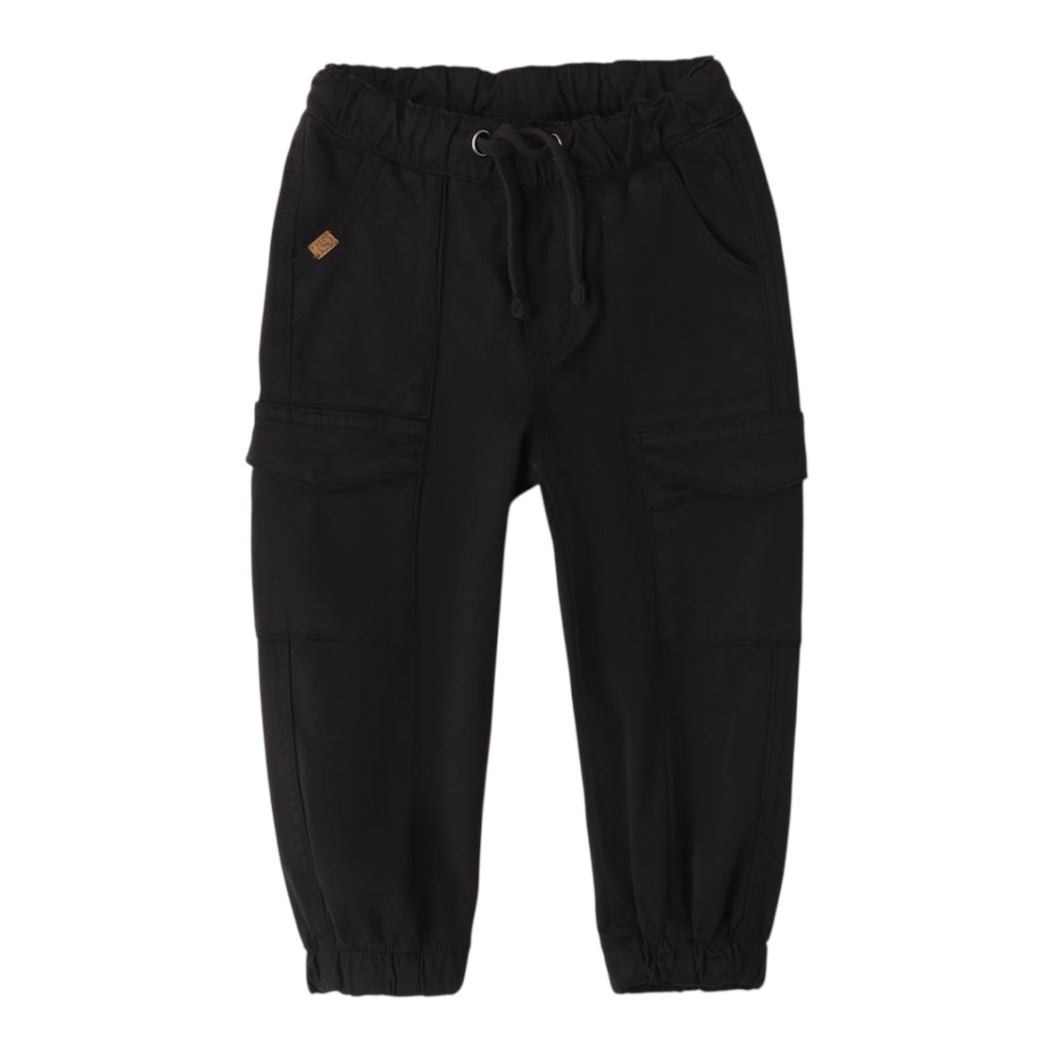 SARABANDA pantalone tinta unita con elastico in vita Nero per Bambino 0A044 NERO SARABANDA 