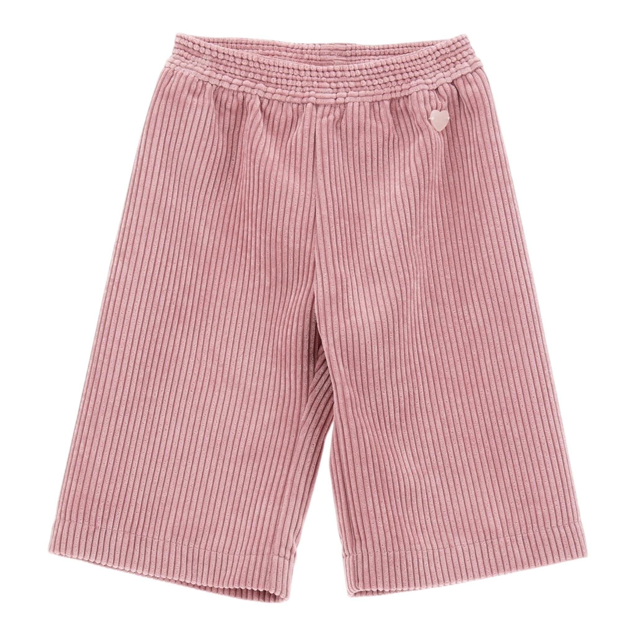 MONNALISA pantalone tinta unita modello palazzo Rosa per Neonata 37D407 ROSA MONNALISA 