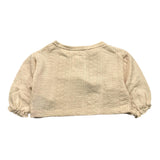 Play Up Closed Sweatshirt Solid Color Perforated Cream For Baby Girl