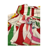 Emilio Pucci Dress Sleeveless Print Fantasy With Multicolor Ruffles For Girls