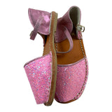 Colors Of California Pink Glitter Solid Color Espadrilles For Girls