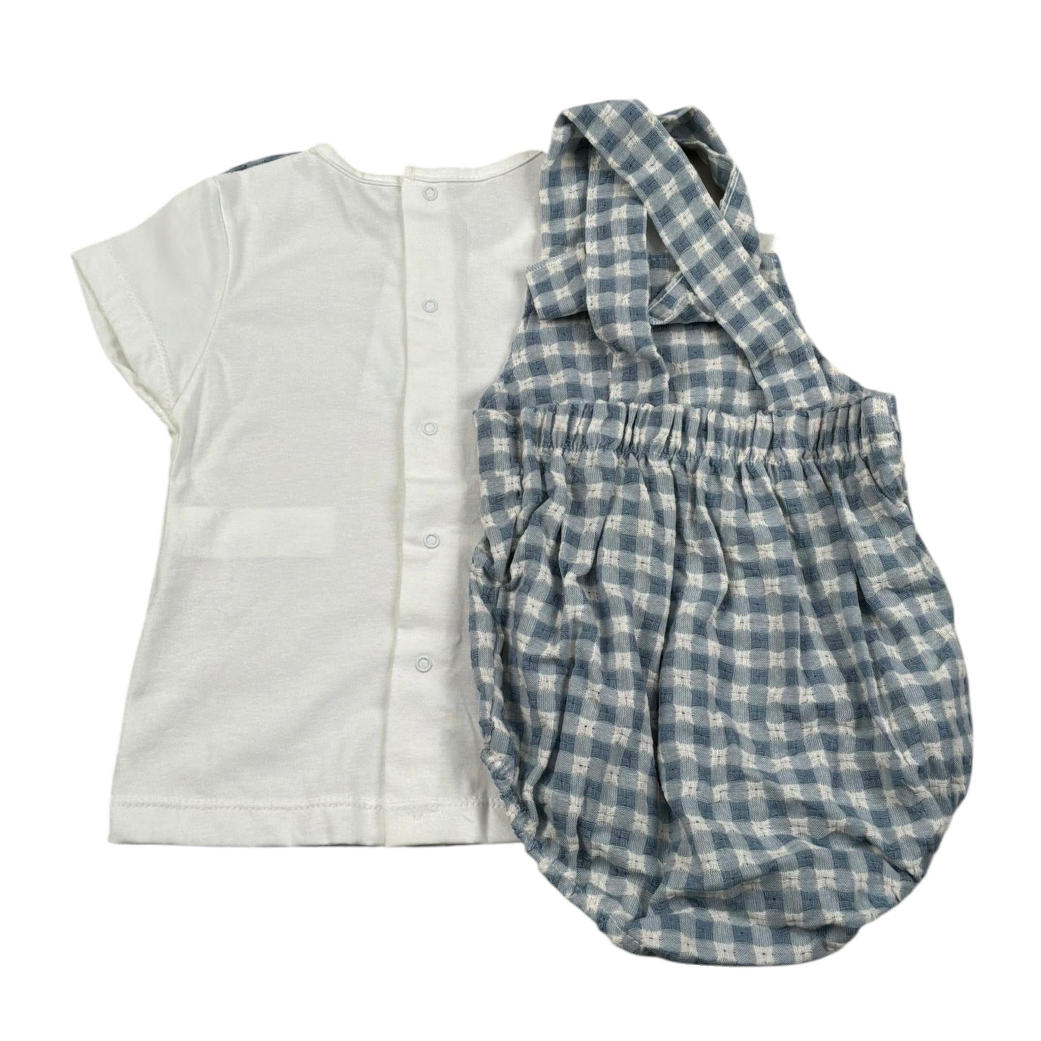 Calamaro Completo 2 Pezzi T-Shirt-Pagliaccetto per Neonato 11127 BIANCO CALAMARO 