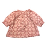 Zhoe &amp; Tobiah Solid Color Openwork Shirt With Pink Embroidery For Girls