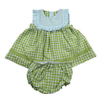 Juliana Abito Giromanica con Culotte per Neonata 25107 VERDE JULIANA 