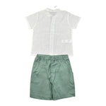 Calamaro Completo 2 Pezzi Camicia-Bermuda Bicolore per Neonato 11154 BIANCO/VERDE CALAMARO 