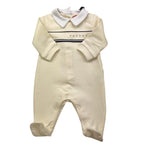 CESARE PACIOTTI tutina manica lunga tinta unita con logo Panna per Neonato TCP5302NX PANNA CESARE PACIOTTI 