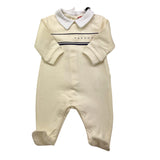 CESARE PACIOTTI tutina manica lunga tinta unita con logo Panna per Neonato TCP5302NX PANNA CESARE PACIOTTI 