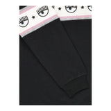 Chiara Ferragni Solid Color Dress With Hood And Print Black For Baby Girl
