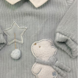 LALALU' tutina tinta unita con stampa Azzurro per Neonato TCL1N AZZURRO LALALU' 