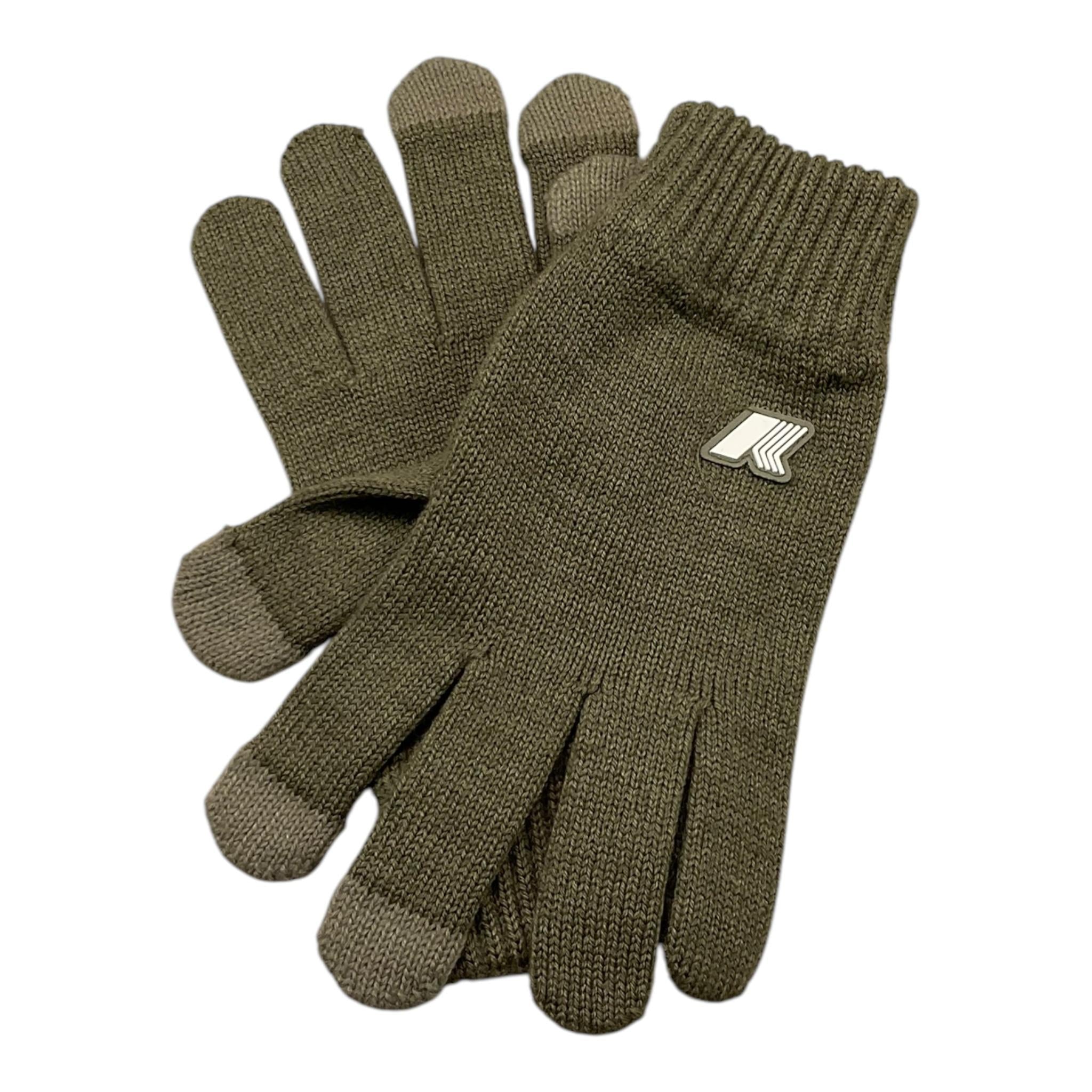 K-WAY guanti tinta unita con logo Verde per Bambino K61323W VERDE K-WAY 