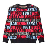 GUESS maglia girocollo tinta unita con stampa Nero per Bambino NRYR00Z3GV0 NERO GUESS 