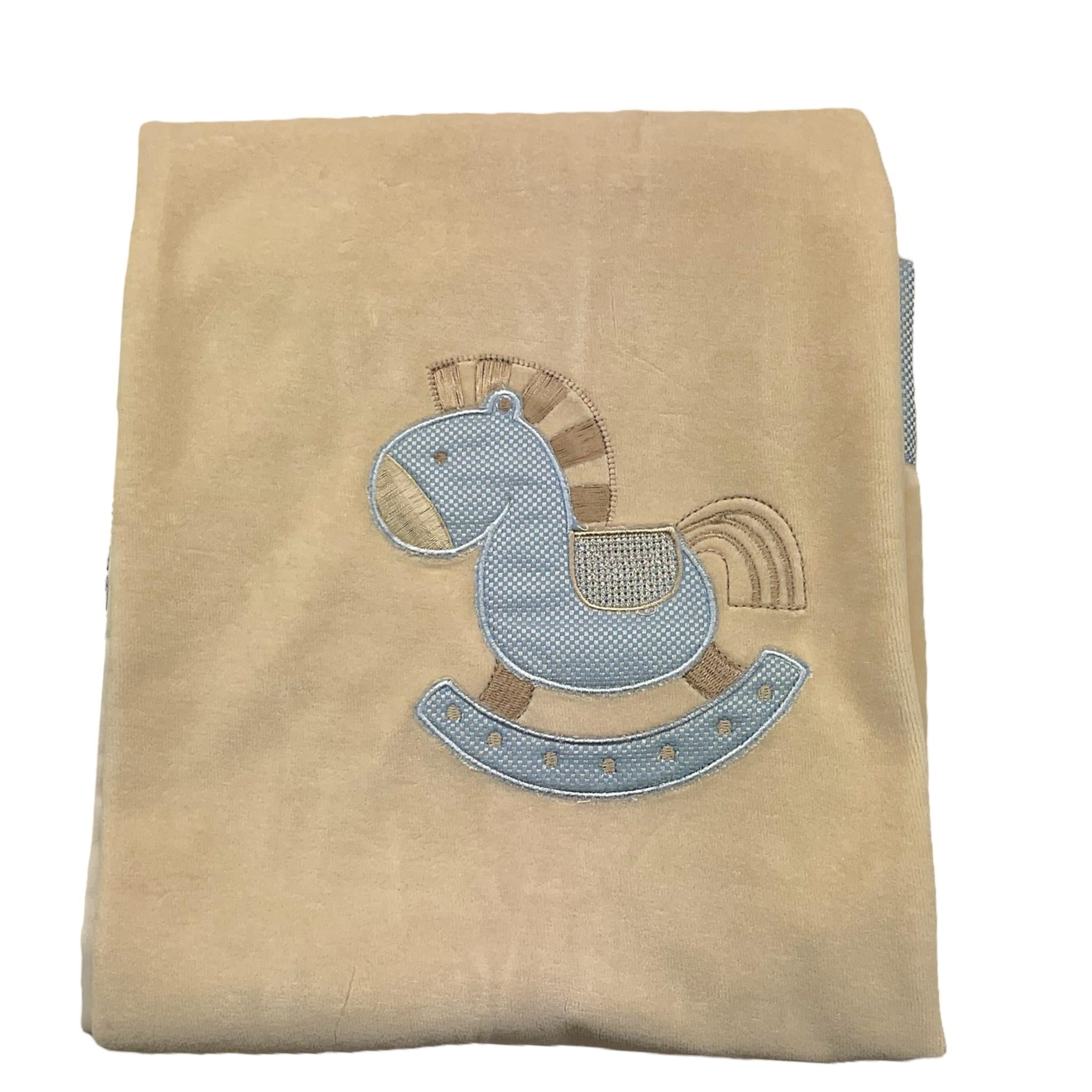 BARCELLINO coperta tinta unita con stampa Beige per Neonato 105712 BEIGE BARCELLINO 