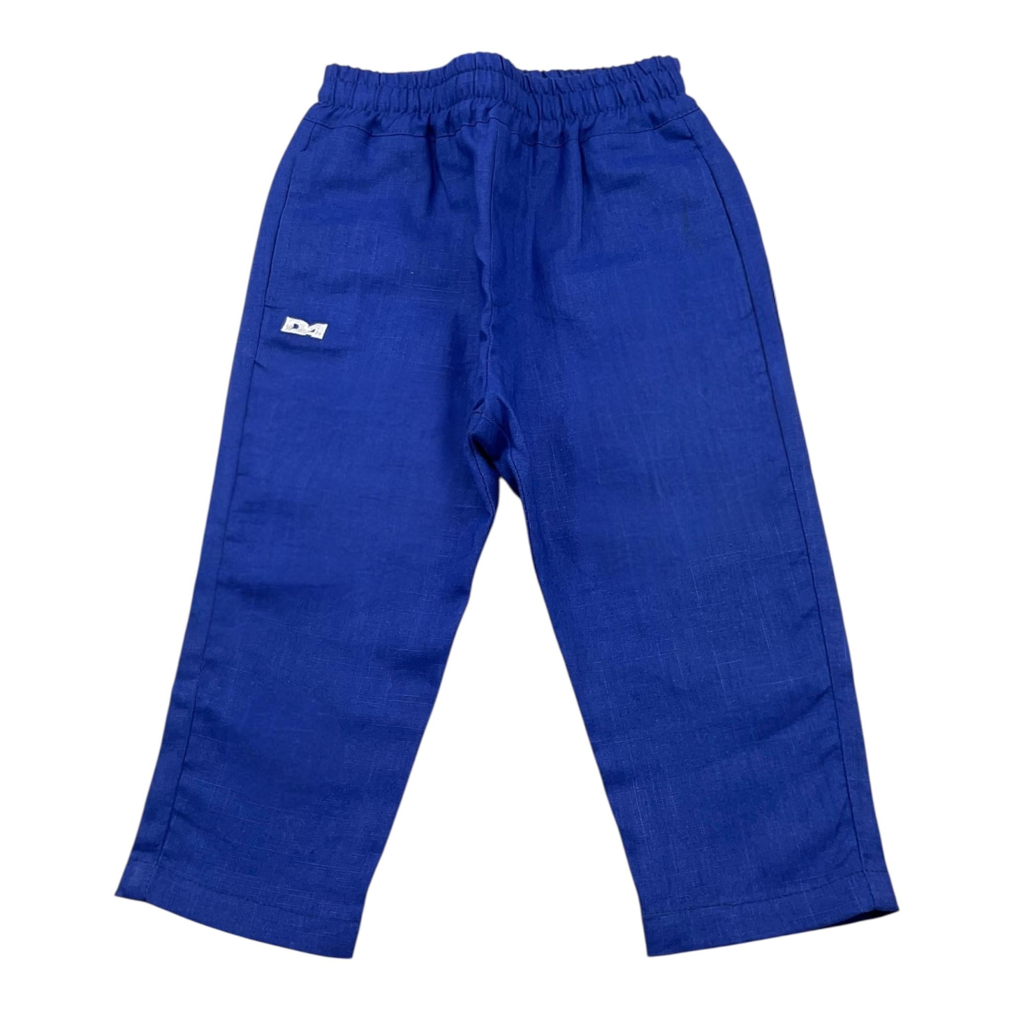 Daniele Alessandrini Pantalone Tinta Unita con Elastico In Vita per Neonato 1295P00232 COBALTO DANIELE ALESSANDRINI 