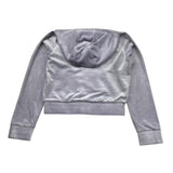 Juicy Couture Felpa Tinta Unita con Zip E Cappuccio per Bambina JBX6604 LILLA JUICY COUTURE 