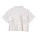 Mayoral Camicia Mezza Manica tinta unita Bianco per Bambina 6144 BIANCO MAYORAL 