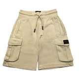 Datch Bermuda Solid Color Tracksuit With Elastic Waist Sand For Boys