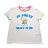 Saint Barth T-Shirt Tinta Unita con Stampa per Bambina ELLY00301844F BIANCO SAINT BARTH 
