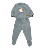 CALAMARO completo 2pz bicolore maglia-ghettina Azzurro per Neonato 11019 AZZURRO CALAMARO 