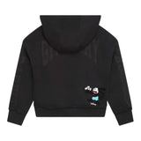 GIVENCHY felpa chiusa con cappuccio tinta unita con topolino Nero per Bambino H15353 NERO GIVENCHY 