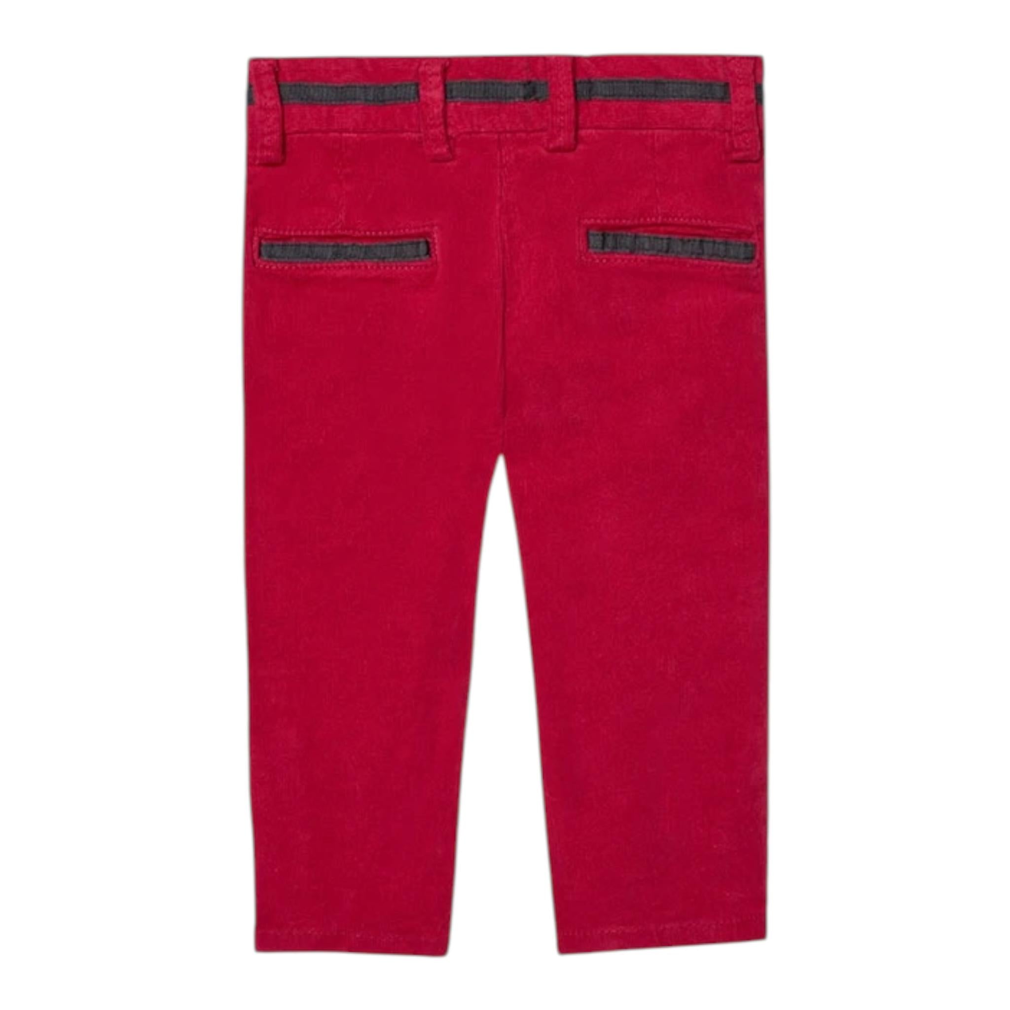 BOBOLI pantalone tinta unita in camoscio Rosso per Neonato 719029 ROSSO BOBOLI 