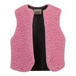 DOU DOU gilet tinta unita con applicazioni Rosa per Bambina DV2A42 ROSA DOU DOU 