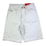 Diesel Bermuda Solid Color With Adjustable Waist White For Boys