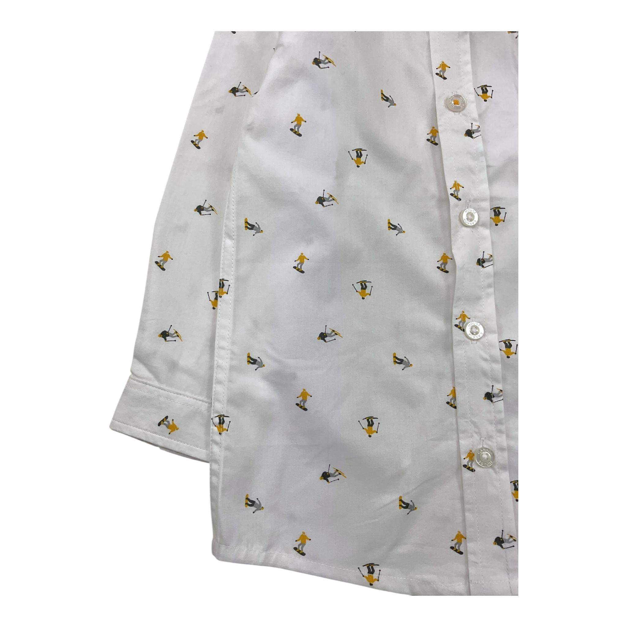 CANADA HOUSE camicia tinta unita con stampa Bianco per Bambino 24476111 BIANCO CANADA HOUSE 