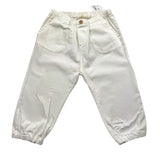 Zhoe &amp; Tobiah Solid Color Pants With Elastic Waist White For Baby