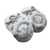 Baby Lord Plain Color Booties With White Contrast Bow For Newborn