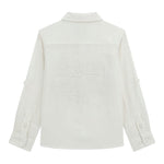 Guess Camicia Tinta Unita con Logo per Bambino N5GH00WFBT0 PANNA GUESS 