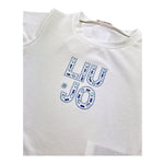 Liu Jo T-Shirt Girocollo Tinta Unita con Brillantini per Neonata KA5094NXX BIANCO LIU JO 