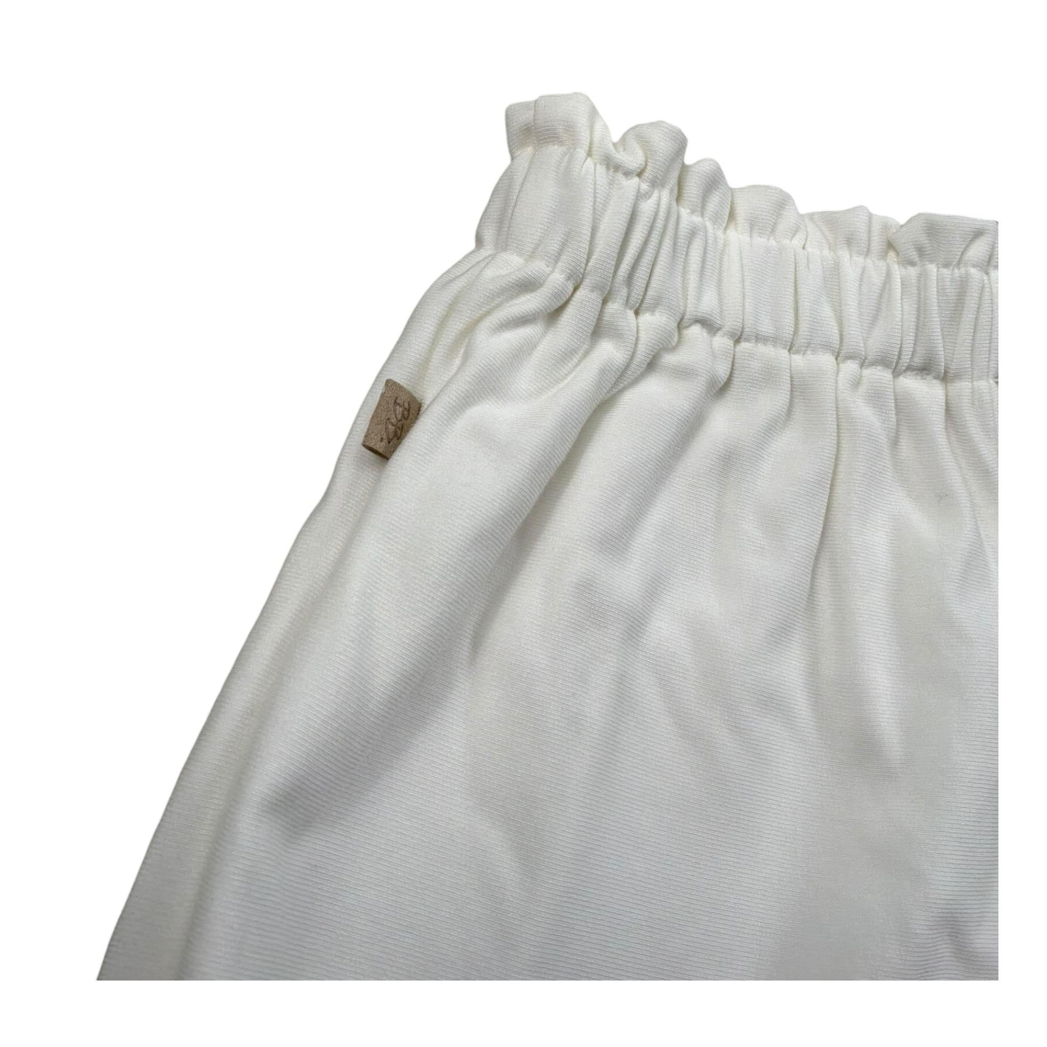 Bamboom+Babies Short Tinta Unita con Elastico In Vita per Neonata 866 BIANCO BAMBOOM+BABIES 